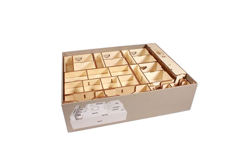The Broken Token Game Organizer Compatible with Scythe - Wooden Game Organizing Box with Multiple Trays - Image 3